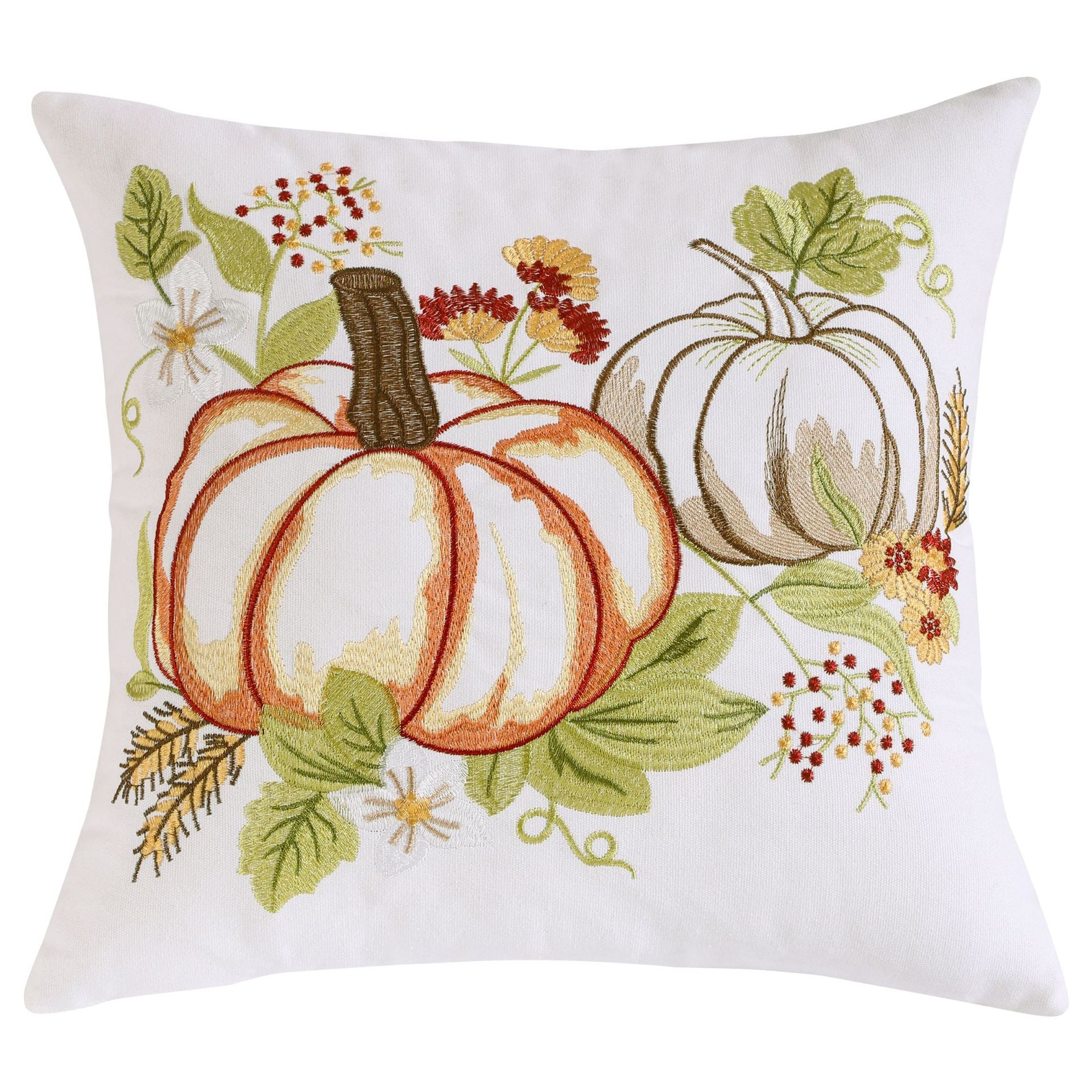 Embroidered Pumpkin Pillow Cover & Insert Options – additional product view 5