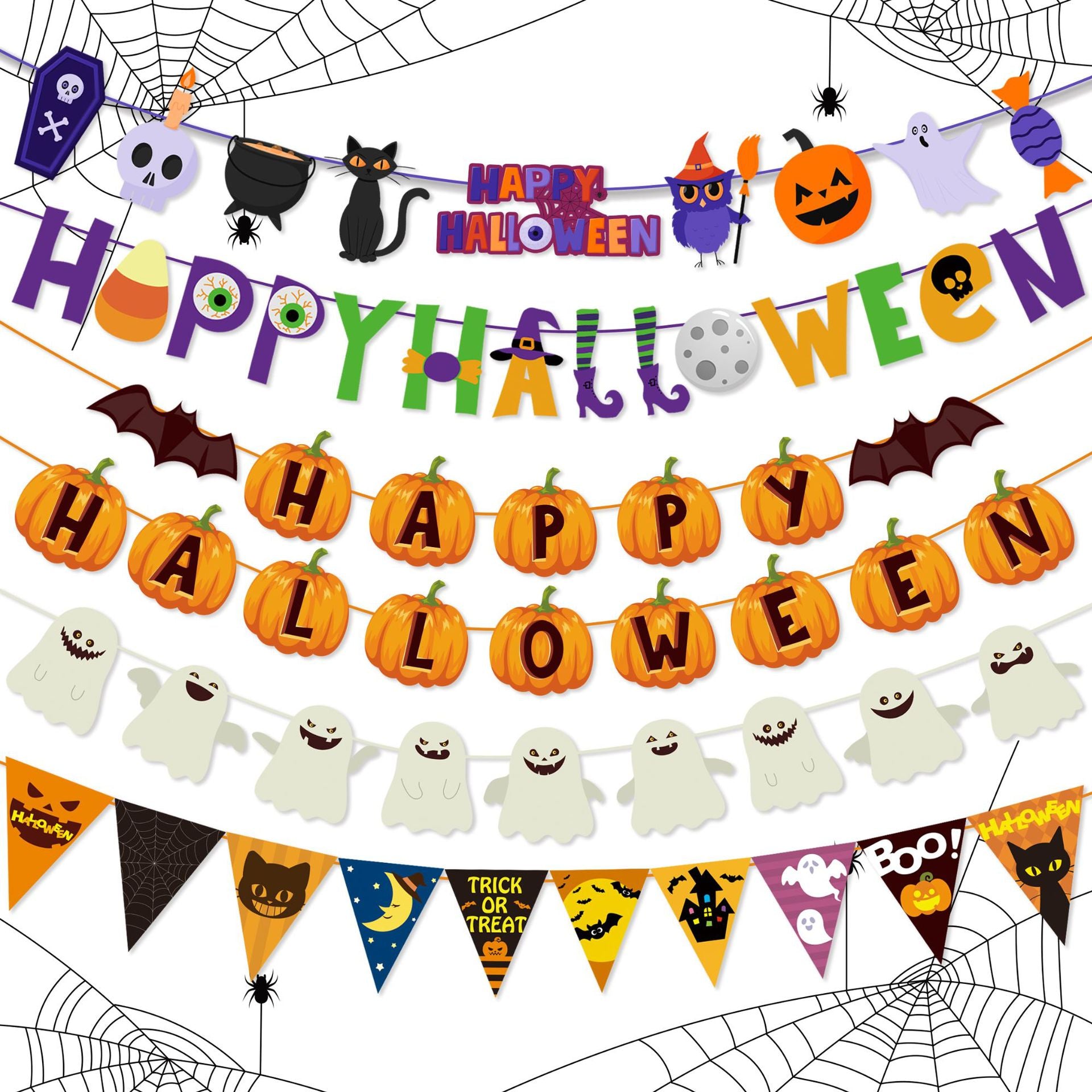 Halloween Pumpkin Party Banner – additional product view 2