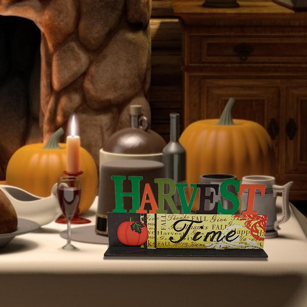 Wooden fall harvest tabletop centerpiece