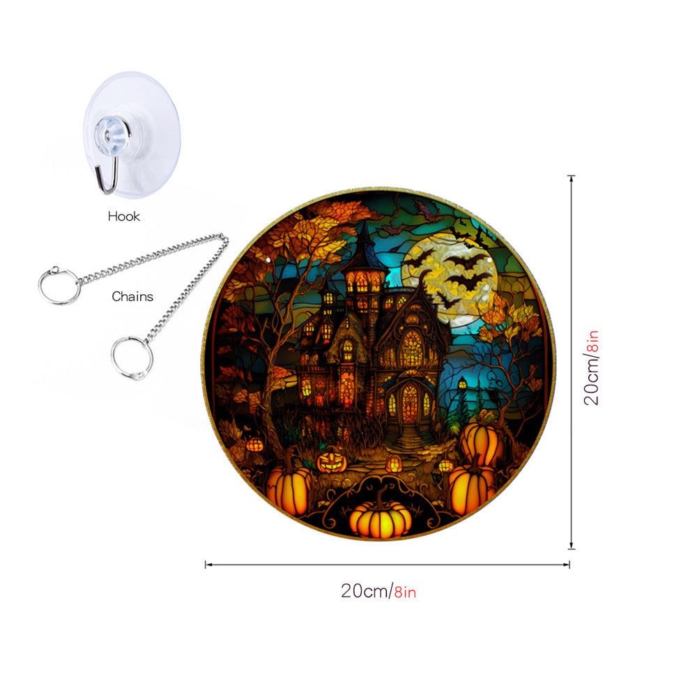 Halloween Stained-Glass Style Hanging Decor – additional product view 12
