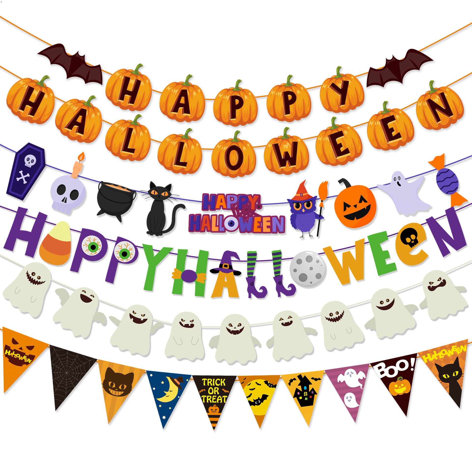 Halloween Pumpkin Party Banner – additional product view 5