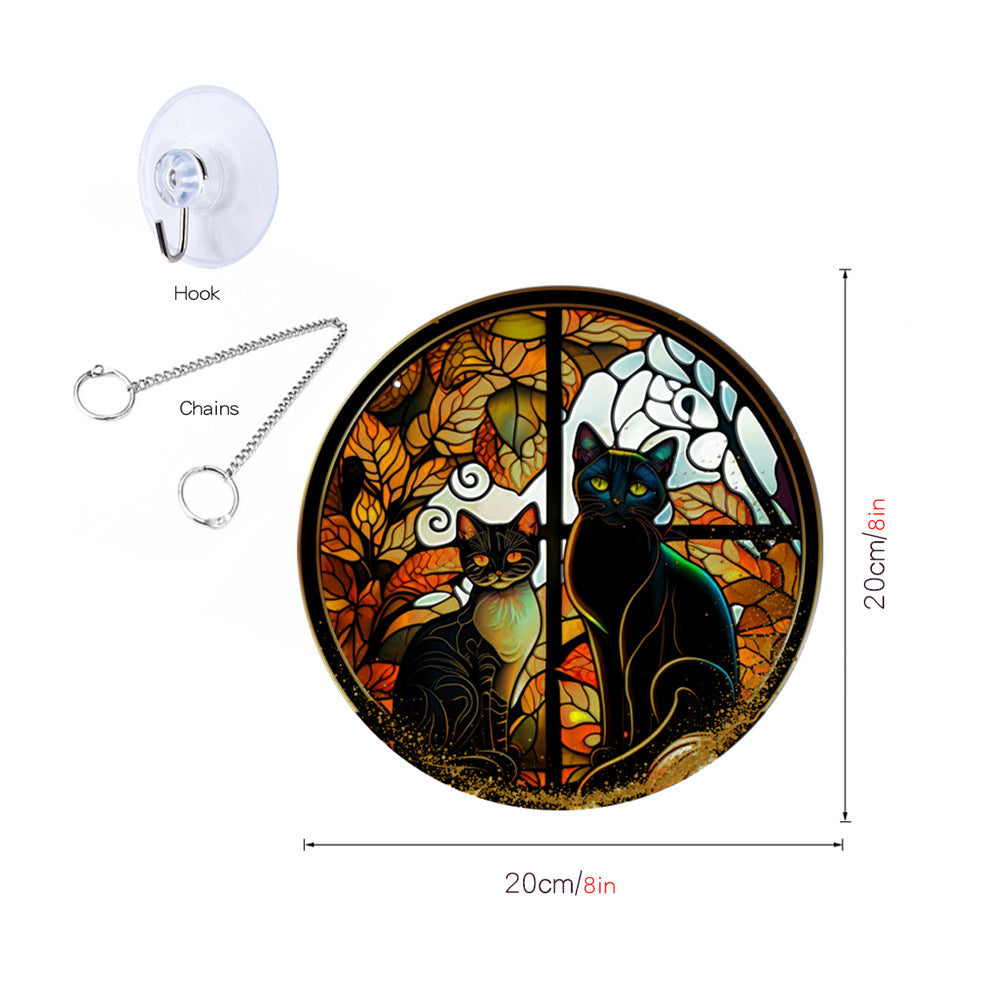 Halloween Stained-Glass Style Hanging Decor – additional product view 8