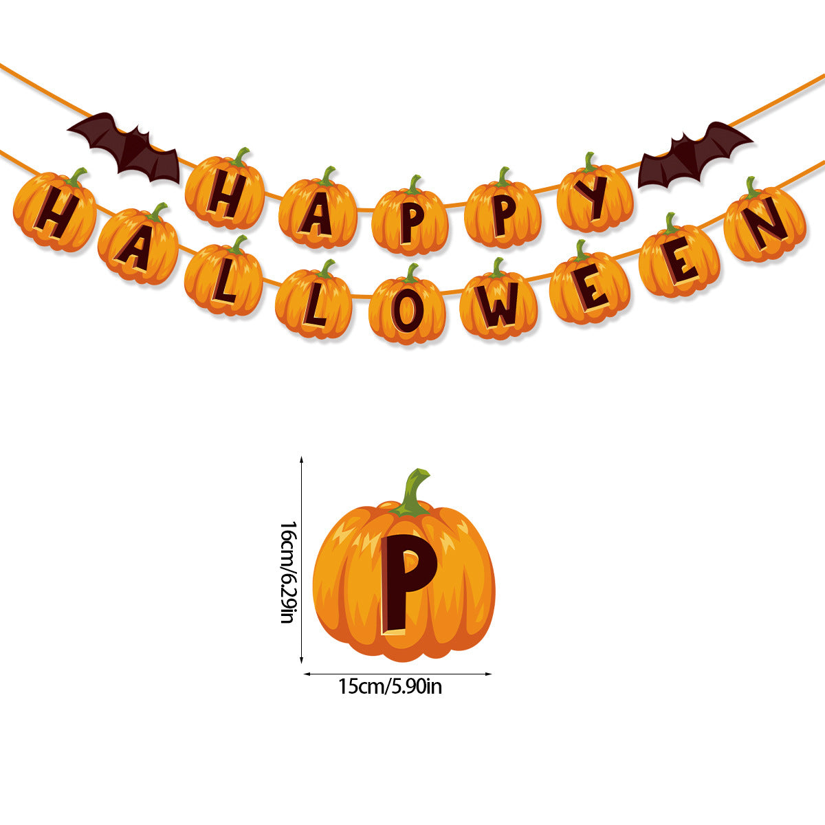 Halloween Pumpkin Party Banner – additional product view 6