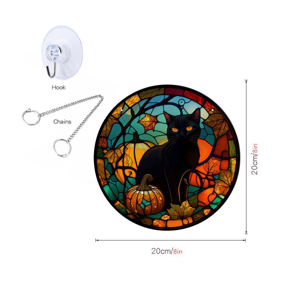 Halloween Stained-Glass Style Hanging Decor – additional product view 3