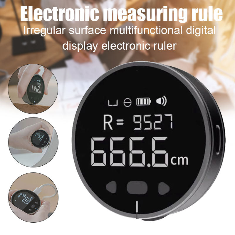 Pocket digital rolling measure with LCD display