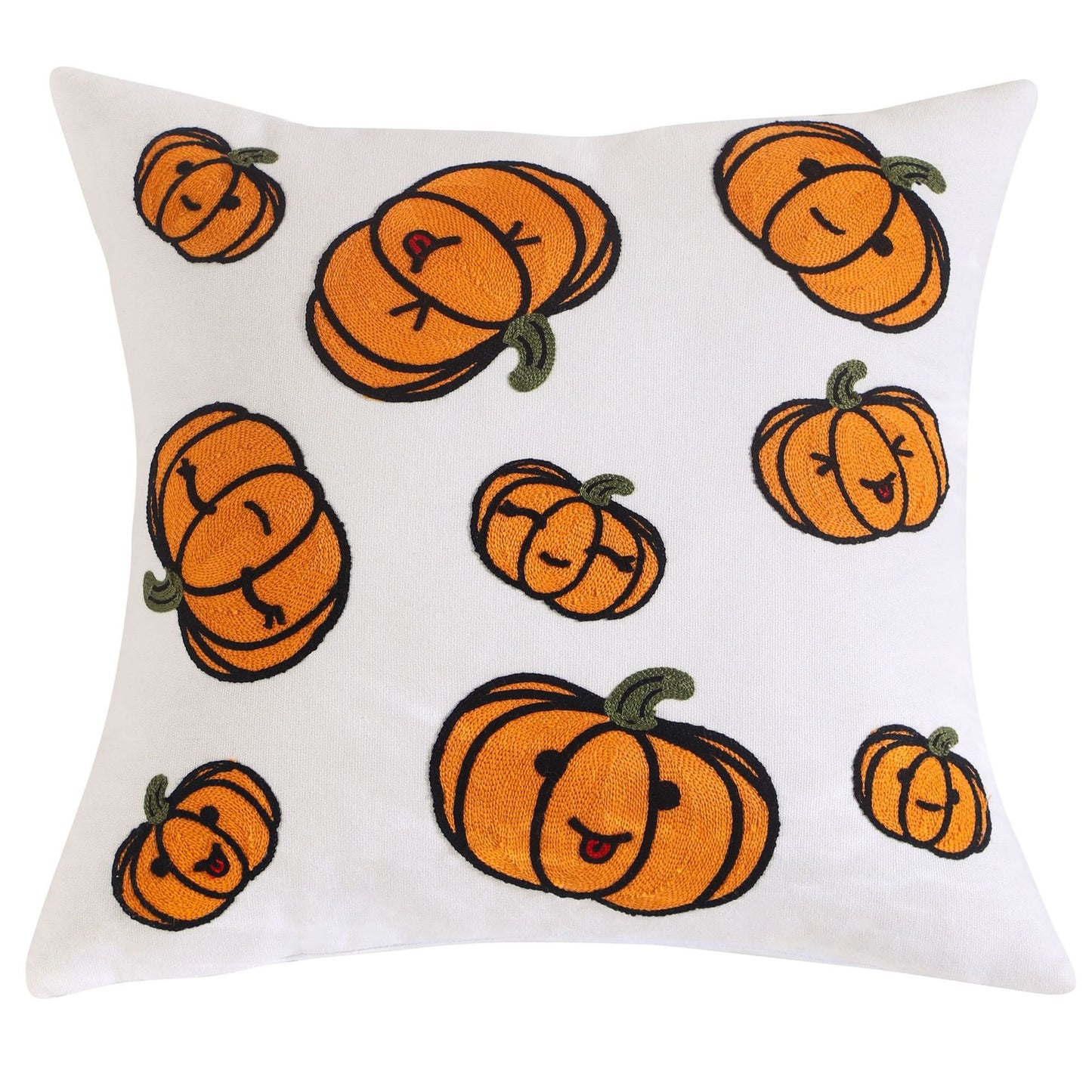 Embroidered Pumpkin Pillow Cover & Insert Options – additional product view 7