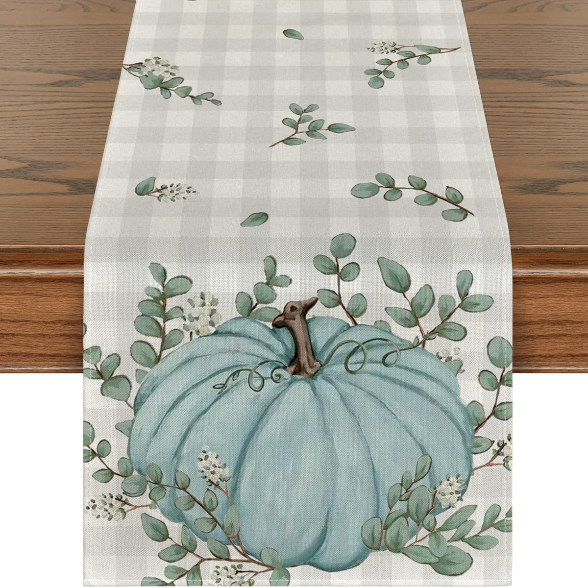 Pumpkin Harvest Linen-Blend Table Runner – additional product view 2