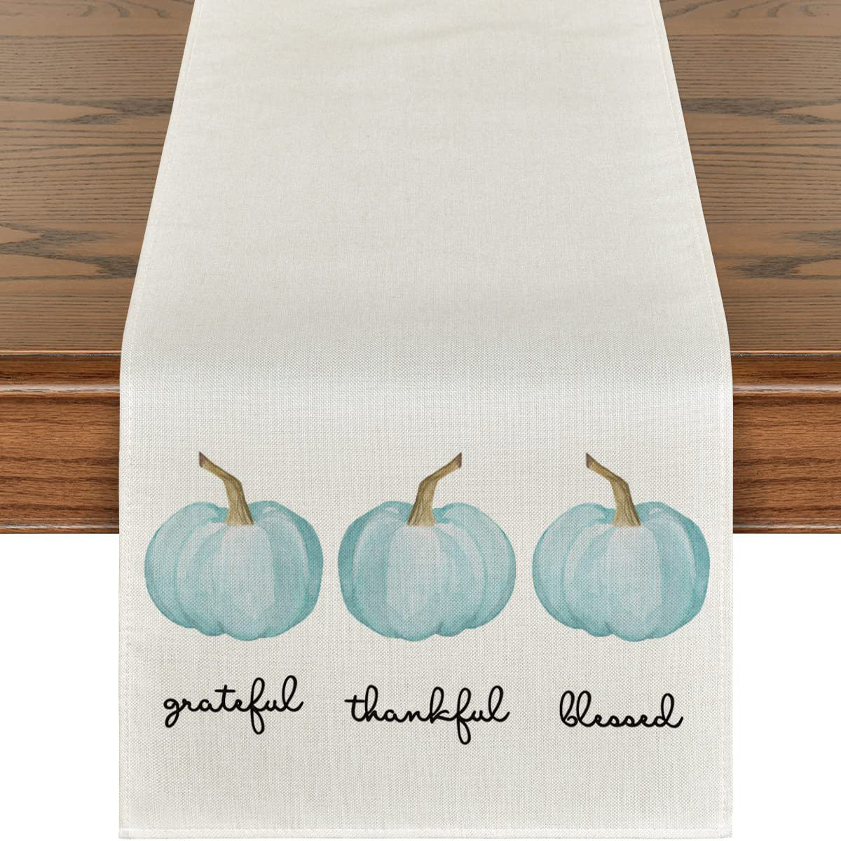 Pumpkin Harvest Linen-Blend Table Runner – additional product view 6
