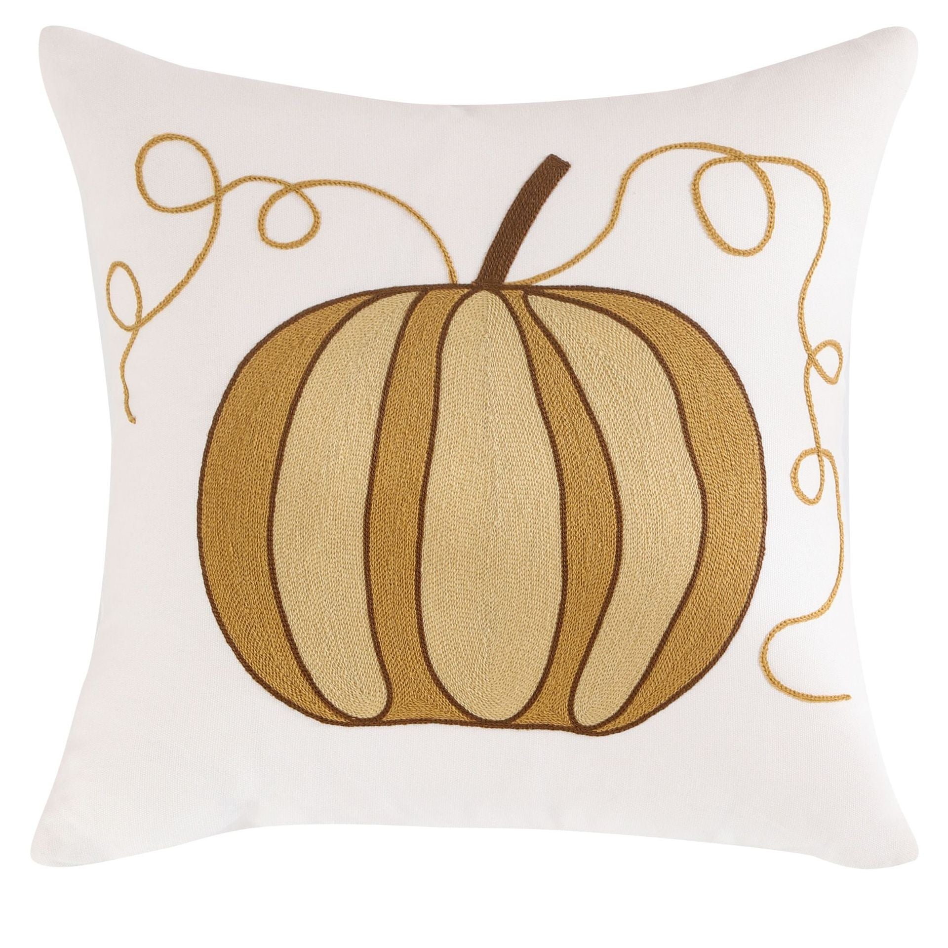 Embroidered Pumpkin Pillow Cover & Insert Options – additional product view 3