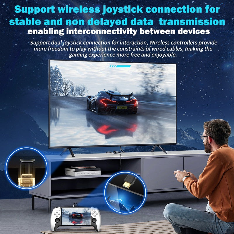 Retro handheld gaming console with wireless controller support