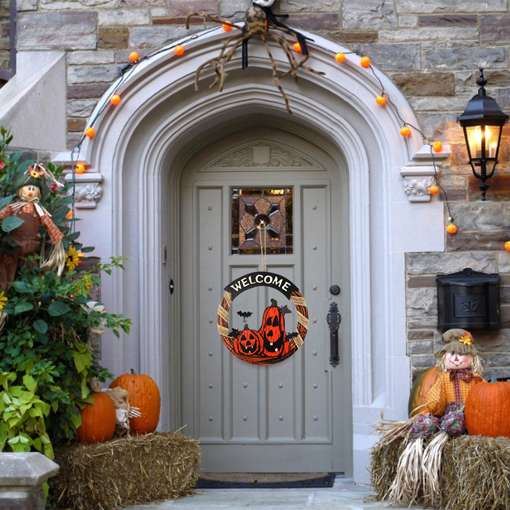 Wooden Halloween Welcome Door Sign – additional product view 3